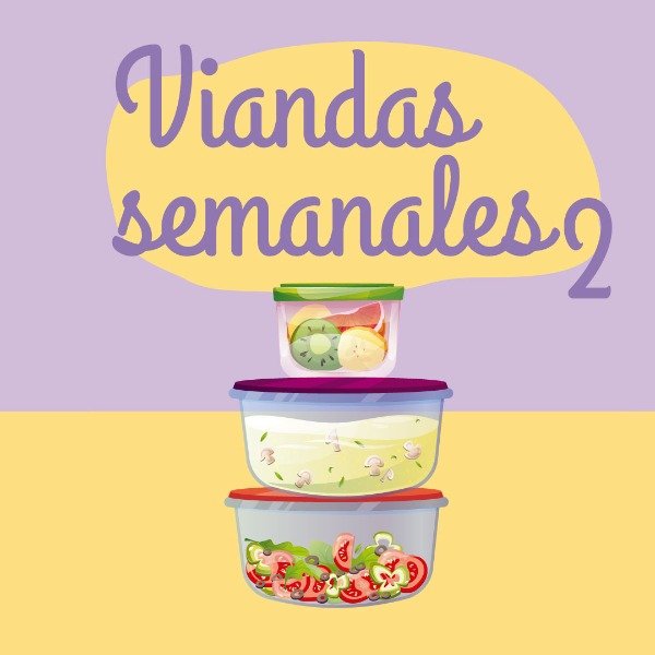 Planificación y organización semanal (Viandas, 8 recetarios)