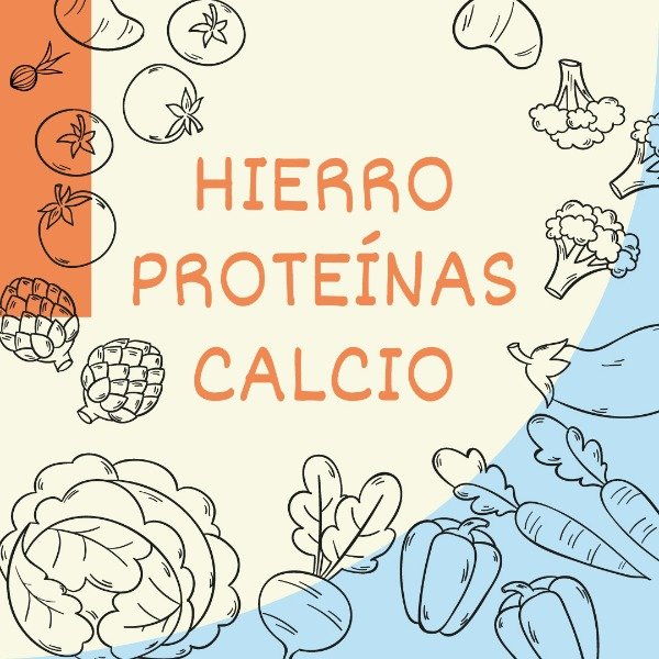 Infografía proteínas, hierro y calcio