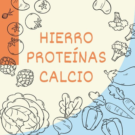 Infografía proteínas, hierro y calcio