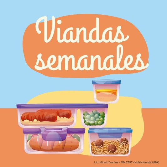 Planificación y organización semanal (Viandas, 8 recetarios)